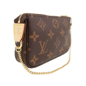Louis Vuitton Monogram Brown Leather Pochette Pouch Accessory Accessoires
